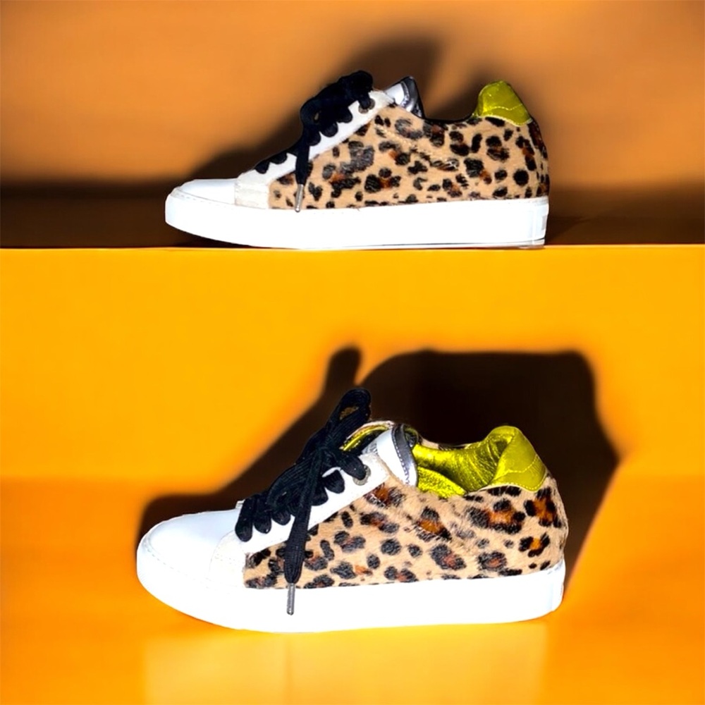 NWOT! Zadig & Voltaire Leopard Haircalf & Leather Sneaker - Picture 3 of 12